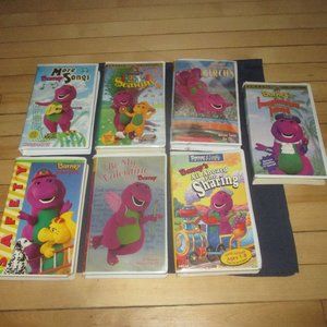 Barney VHS Tapes - Lot of 7 - Rare OOP - More Songs, Safety, Circus, Sharing Etc